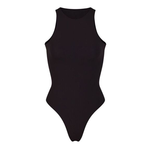 Skims NWT Fits Everybody High Neck Bodysuit in Onyx Size Small - Picture 4 of 7